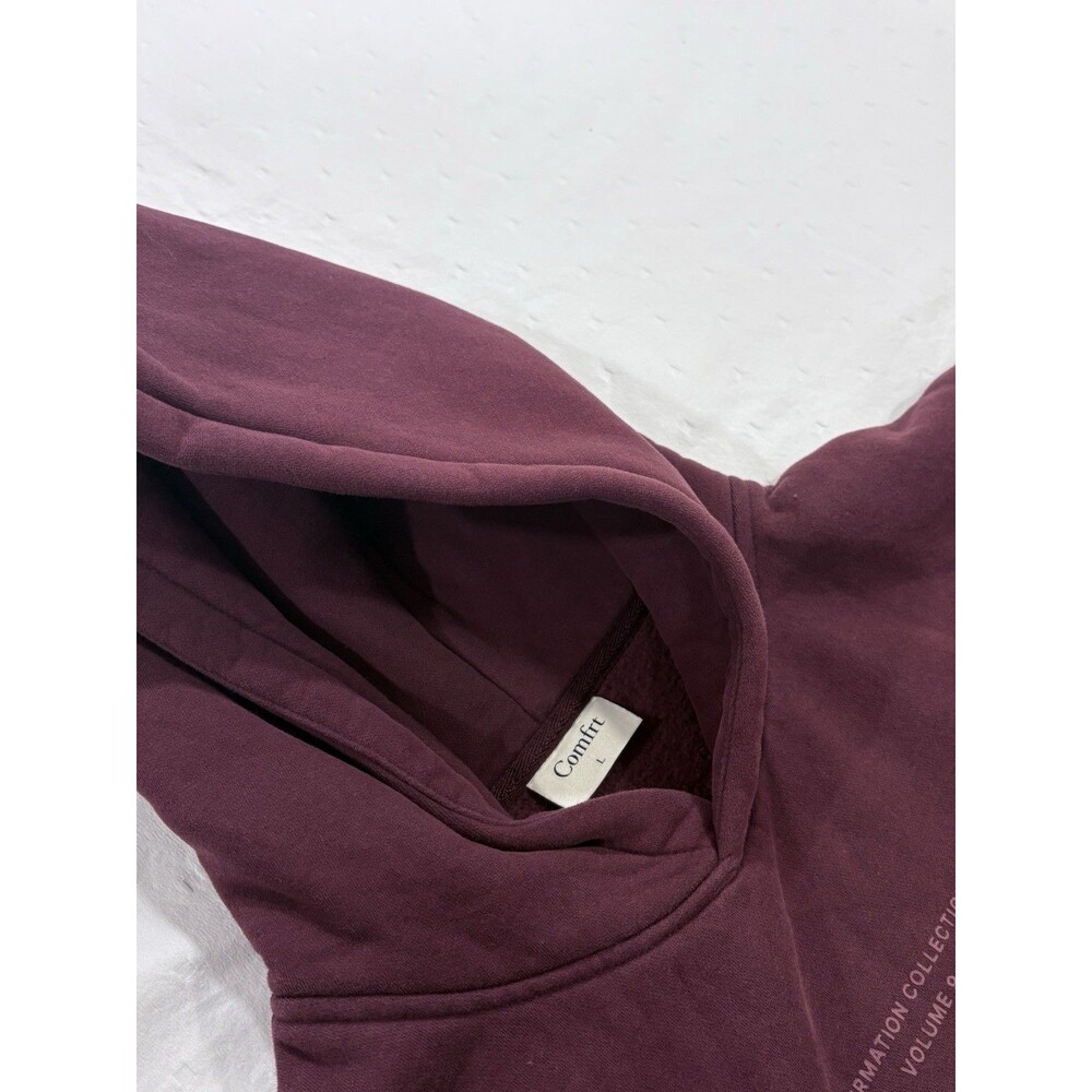 Comfrt Affirmation Collection Volume 9 Hoodie Mega Maroon Purple Burgundy Size L - Picture 15 of 16